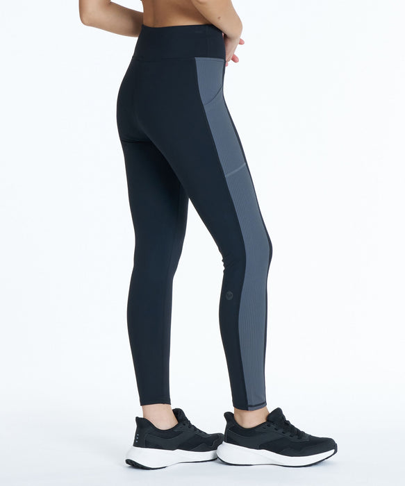 ROXY FITNESS EARTHY CRISP LEGGINGS 配色リブ切替レギンス /速乾/UVカット/水陸両用 【2026年秋冬モデル】