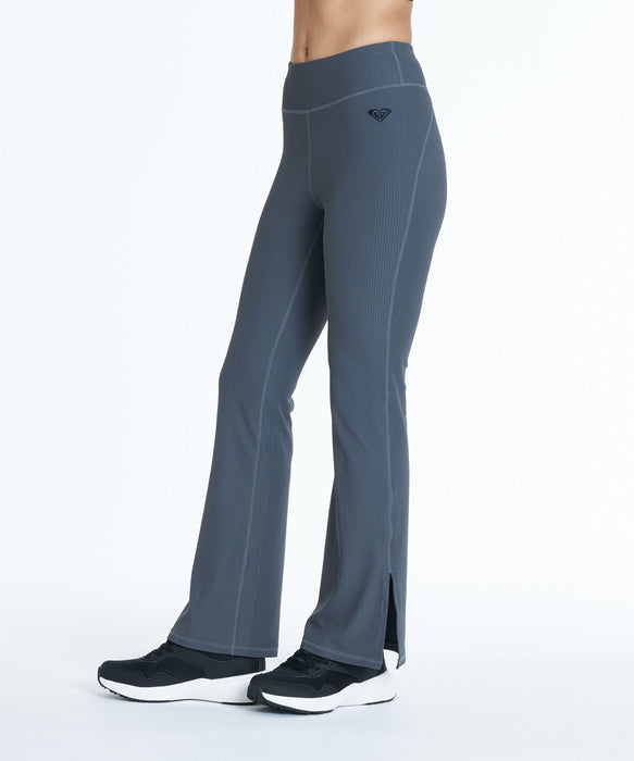 ROXY FITNESS SIDEWALK LEGGINGS フレアリブパンツ レギンス /速乾/UV