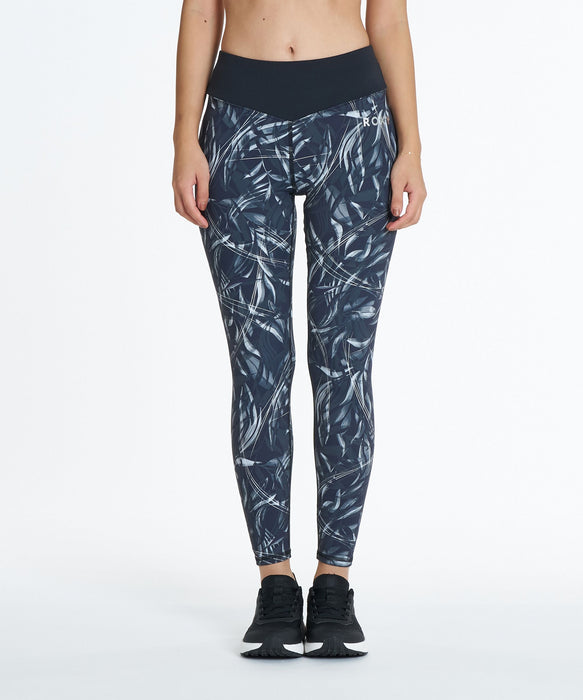 ROXY FITNESS FEEL FREE LEGGINGS 総柄プリントレギンス /速乾/UVカット/水陸両用 【2026年秋冬モデル】