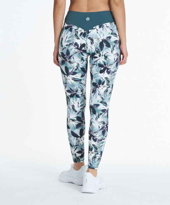 大人気　＜6(ROKU)＞レオパード レギンス　完売品 ROXY FITNESS FEEL FREE LEGGINGS 総柄プリントレギンス /速乾/UV