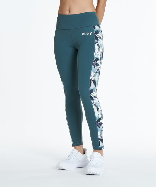 ROXY FITNESS FEEL FREE LEGGINGS VER2 サイド柄プリントレギンス /速