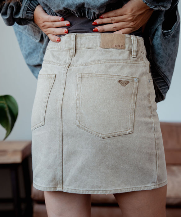 ROXY TIDAL TWILL SKIRT ウォッシュドミニスカート 【2026年秋冬モデル】