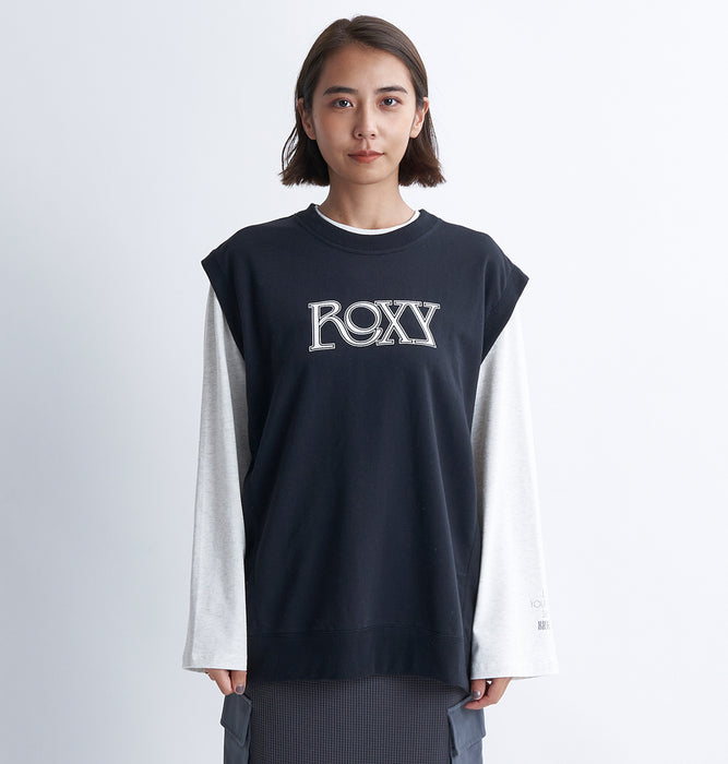 【OUTLET】Roxy STAY FLEXIBLE リブ素材 ノースリーブトップ