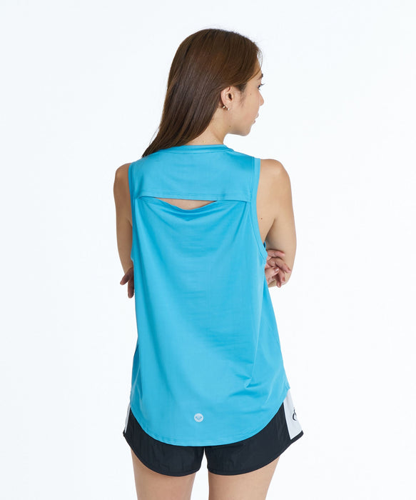 ROXY FITNESS EARTHY CRISP TANK バックスリットタンクトップ /速乾/UVカット/水陸両用 【2026年秋冬モデル】