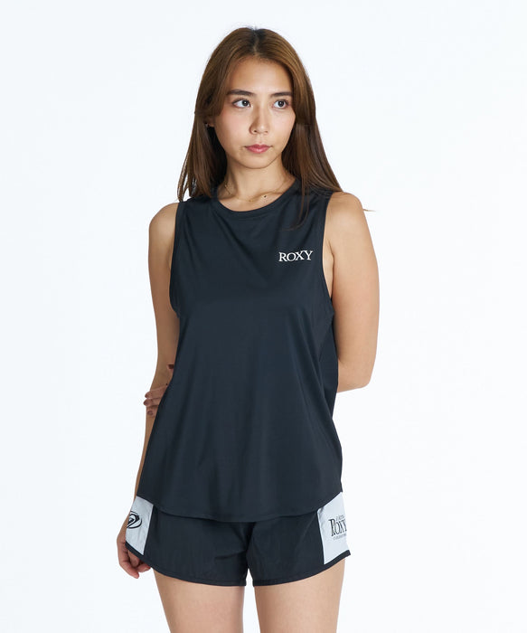 ROXY FITNESS EARTHY CRISP TANK バックスリットタンクトップ /速乾/UVカット/水陸両用 【2026年秋冬モデル】