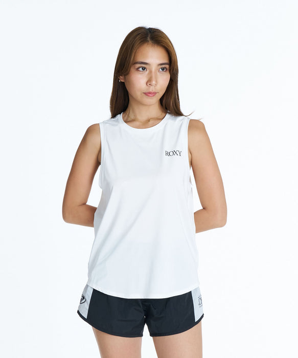 ROXY FITNESS EARTHY CRISP TANK バックスリットタンクトップ /速乾/UVカット/水陸両用 【2026年秋冬モデル】