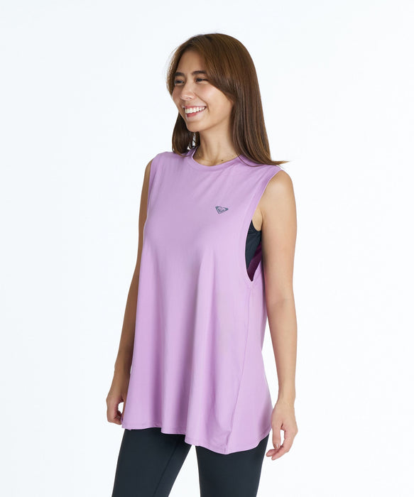 ROXY FITNESS MAKE TODAY COUNT TANK バックツイストタンクトップ /速