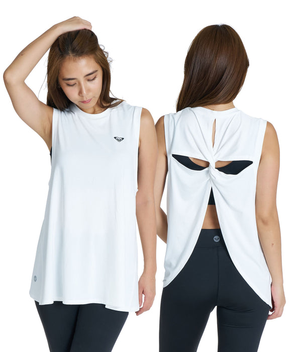 ROXY FITNESS MAKE TODAY COUNT TANK バックツイストタンクトップ /速乾/UVカット/水陸両用 【2026年秋冬モデル】