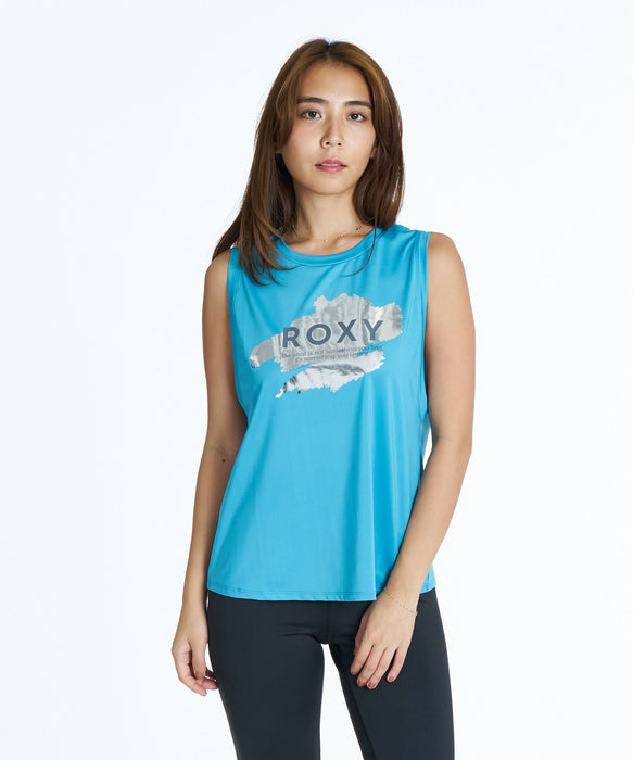 ROXY FITNESS STAY WITH HOPE TANK 箔プリントロゴタンクトップ /速乾/UVカット/水陸両用 【2026年秋冬モデル】