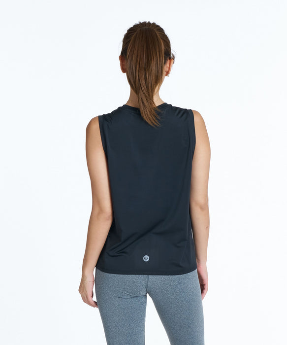 ROXY FITNESS STAY WITH HOPE TANK 箔プリントロゴタンクトップ /速乾/UVカット/水陸両用 【2026年秋冬モデル】