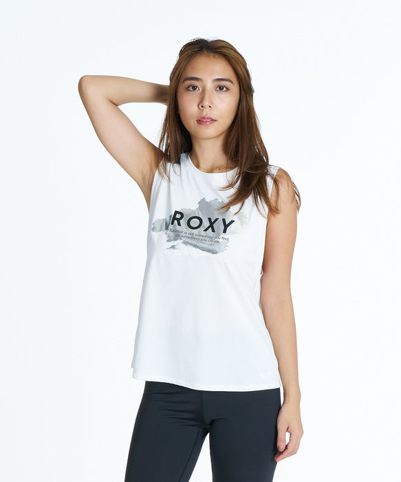 ROXY FITNESS STAY WITH HOPE TANK 箔プリントロゴタンクトップ /速乾/UVカット/水陸両用 【2026年秋冬モデル】