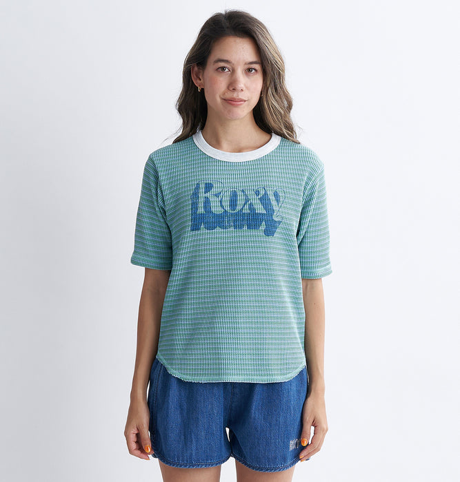 Roxy HUGGABLE TEE ワッフル素材 Tシャツ