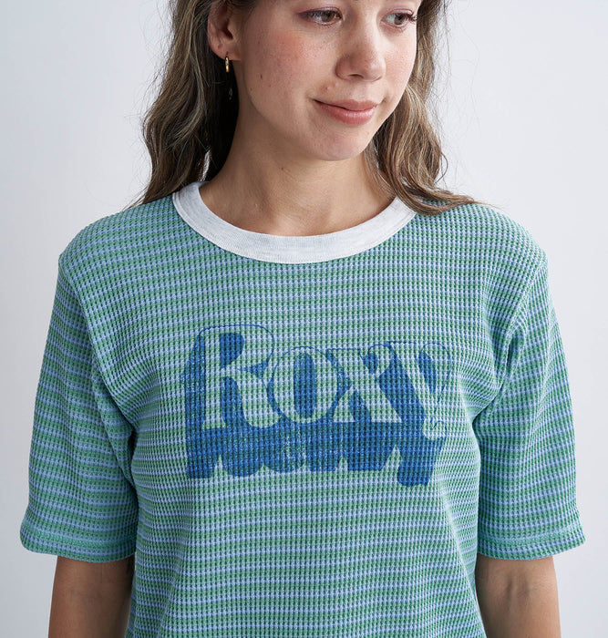 Roxy HUGGABLE TEE ワッフル素材 Tシャツ