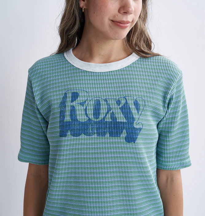 Roxy HUGGABLE TEE ワッフル素材 Tシャツ