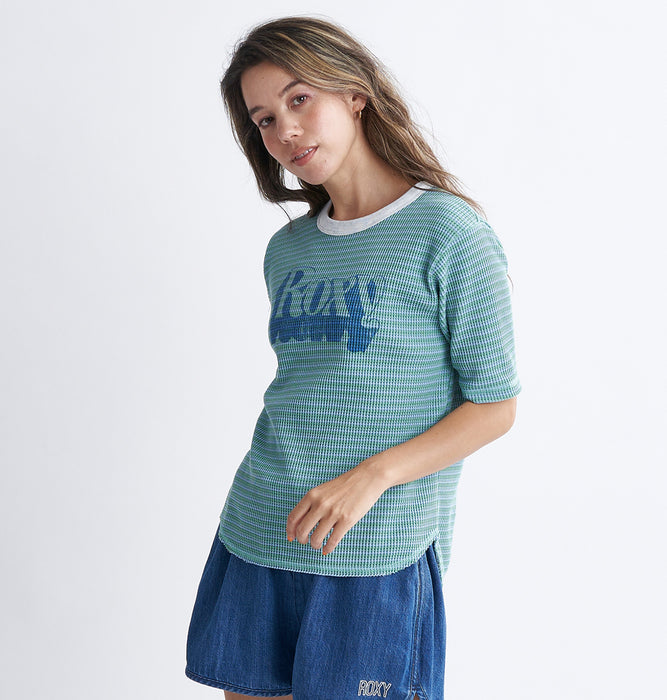 Roxy HUGGABLE TEE ワッフル素材 Tシャツ