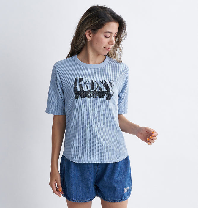 Roxy HUGGABLE TEE ワッフル素材 Tシャツ