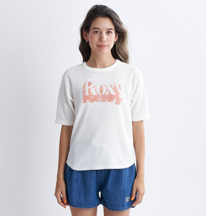 Roxy HUGGABLE TEE ワッフル素材 Tシャツ