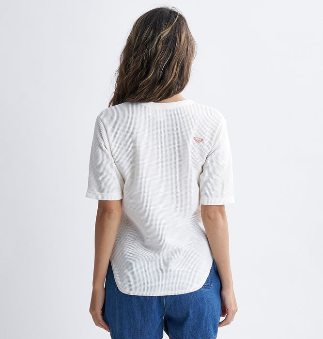 Roxy HUGGABLE TEE ワッフル素材 Tシャツ