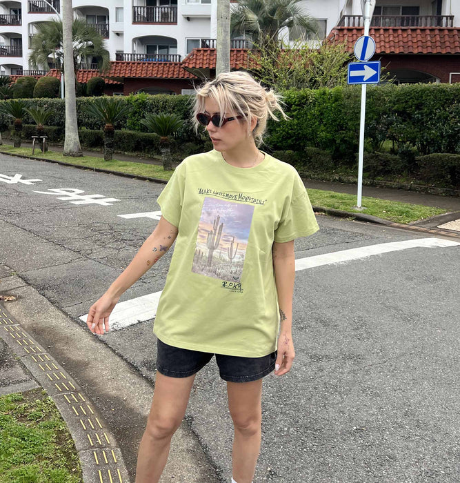 【OUTLET】Roxy CARIBBEAN SEA ウィメンズ 半袖Tシャツ オーバーサイズ