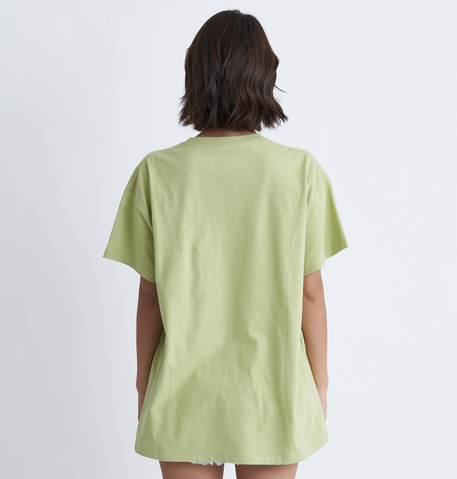 【OUTLET】Roxy CARIBBEAN SEA ウィメンズ 半袖Tシャツ オーバーサイズ