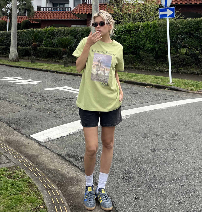 【OUTLET】Roxy CARIBBEAN SEA ウィメンズ 半袖Tシャツ オーバーサイズ