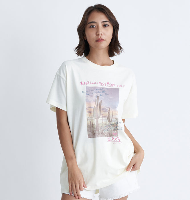 【OUTLET】Roxy CARIBBEAN SEA ウィメンズ 半袖Tシャツ オーバーサイズ