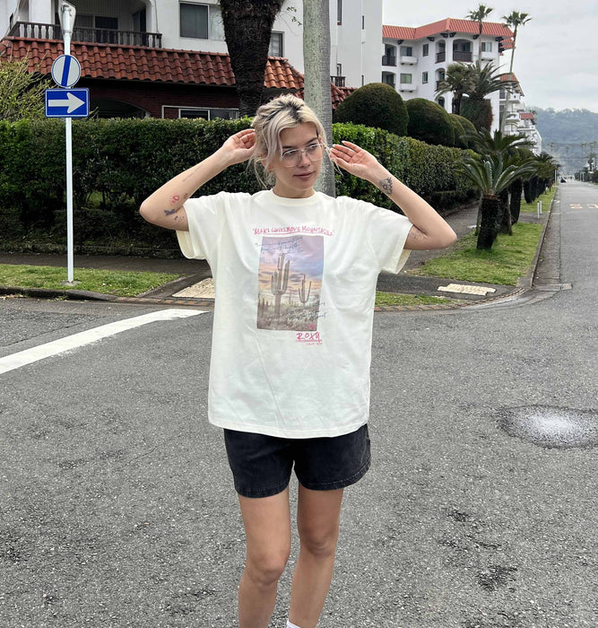 【OUTLET】Roxy CARIBBEAN SEA ウィメンズ 半袖Tシャツ オーバーサイズ