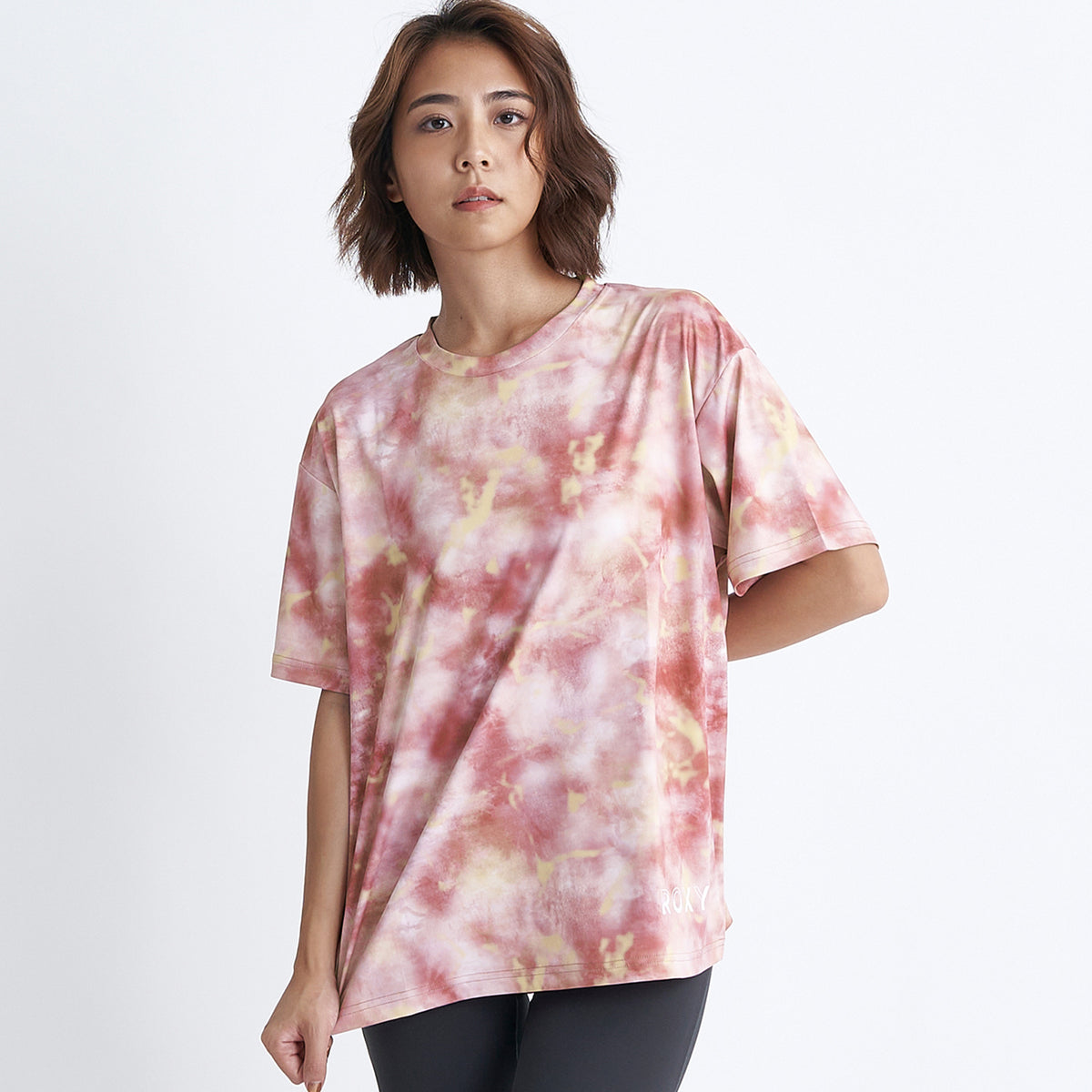 OUTLET】Roxy RIDE ON TIE DYE ウィメンズ 半袖Tシャツ タイダイ柄