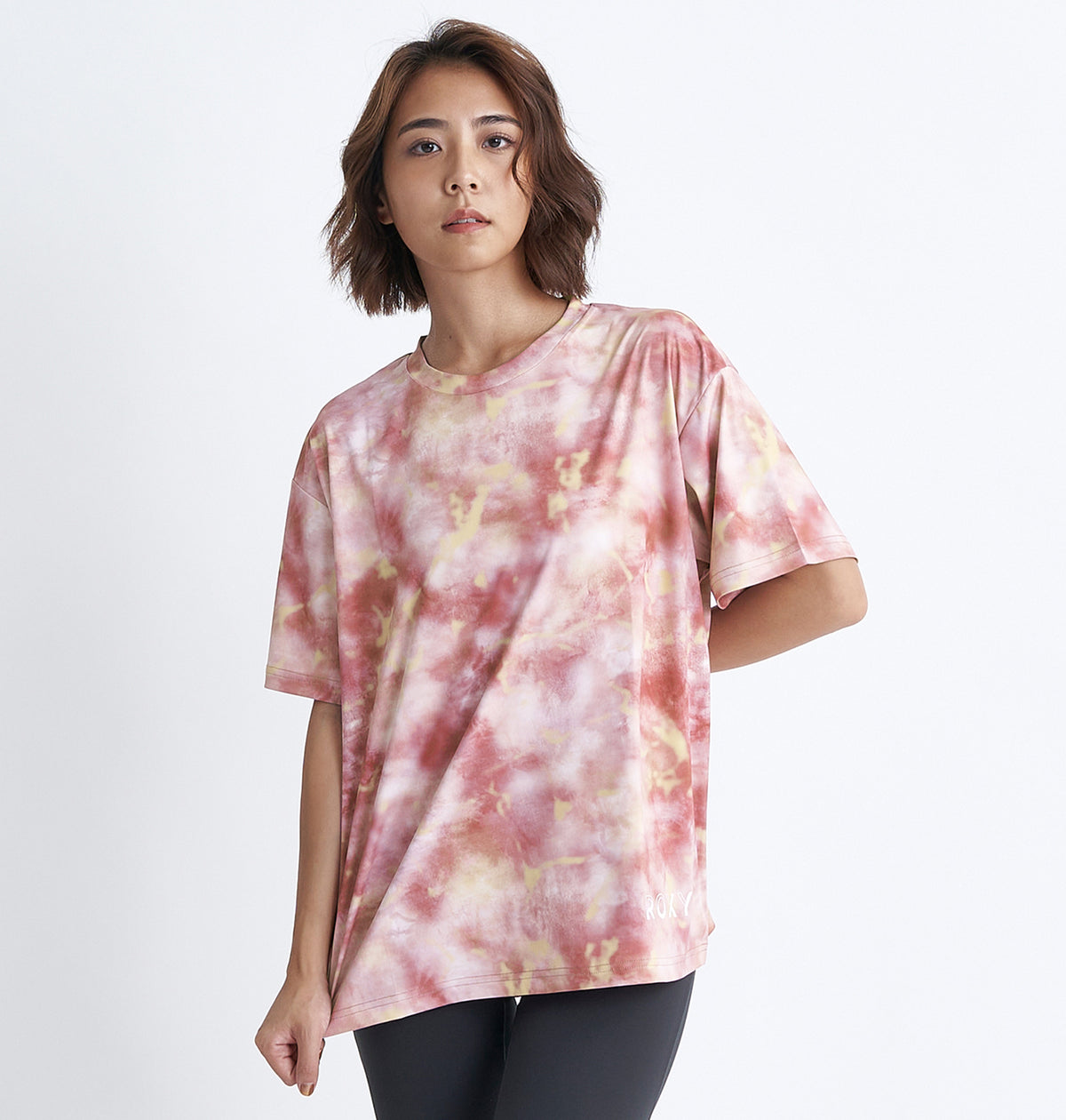 OUTLET】Roxy RIDE ON TIE DYE ウィメンズ 半袖Tシャツ タイダイ柄