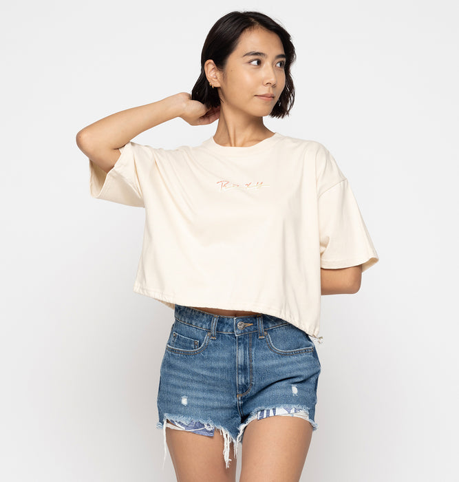 【OUTLET】Roxy BAJA CALI ウィメンズ 半袖Tシャツ 丈短め バックプリント