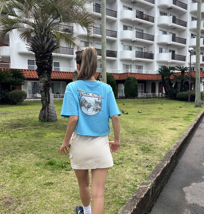 【OUTLET】Roxy BAJA CALI ウィメンズ 半袖Tシャツ 丈短め バックプリント