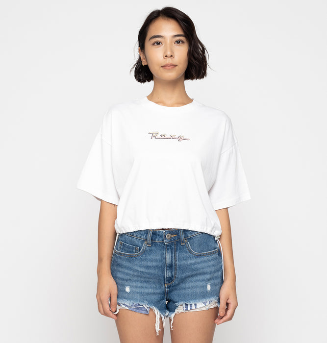 OUTLET】Roxy BAJA CALI ウィメンズ 半袖Tシャツ 丈短め バック