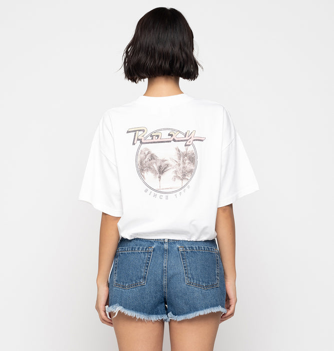 【OUTLET】Roxy BAJA CALI ウィメンズ 半袖Tシャツ 丈短め バックプリント