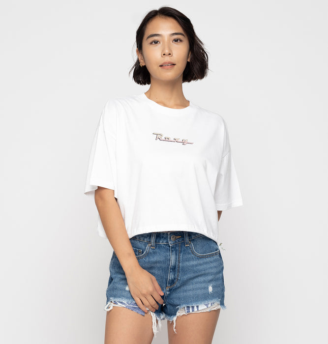 【OUTLET】Roxy BAJA CALI ウィメンズ 半袖Tシャツ 丈短め バックプリント