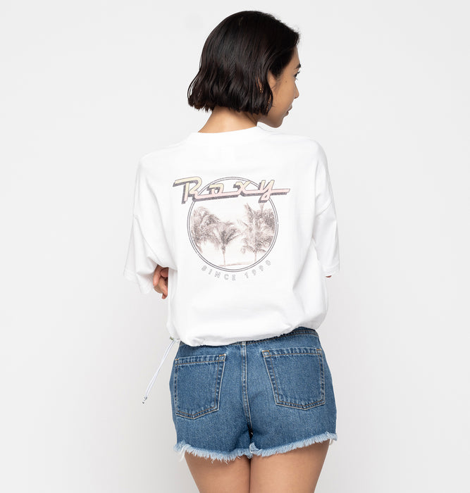 【OUTLET】Roxy BAJA CALI ウィメンズ 半袖Tシャツ 丈短め バックプリント