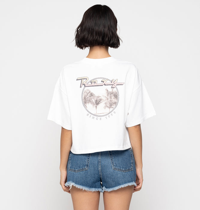 【OUTLET】Roxy BAJA CALI ウィメンズ 半袖Tシャツ 丈短め バックプリント