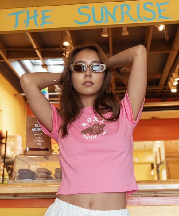 【ROXY x SUNRISE SHACK】 HIBISCUS MINI TEE Tシャツ ＜2026年夏モデル＞