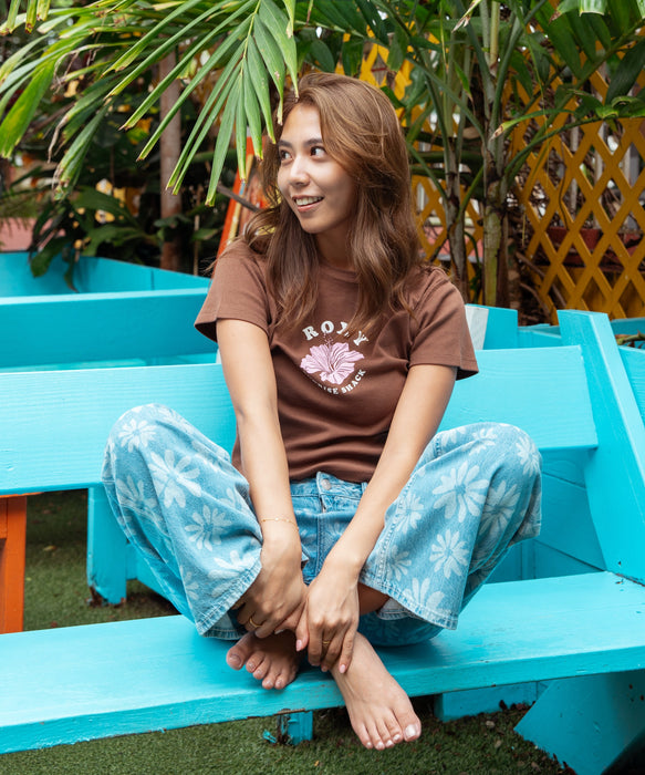 【ROXY x SUNRISE SHACK】 HIBISCUS MINI TEE Tシャツ ＜2026年夏モデル＞