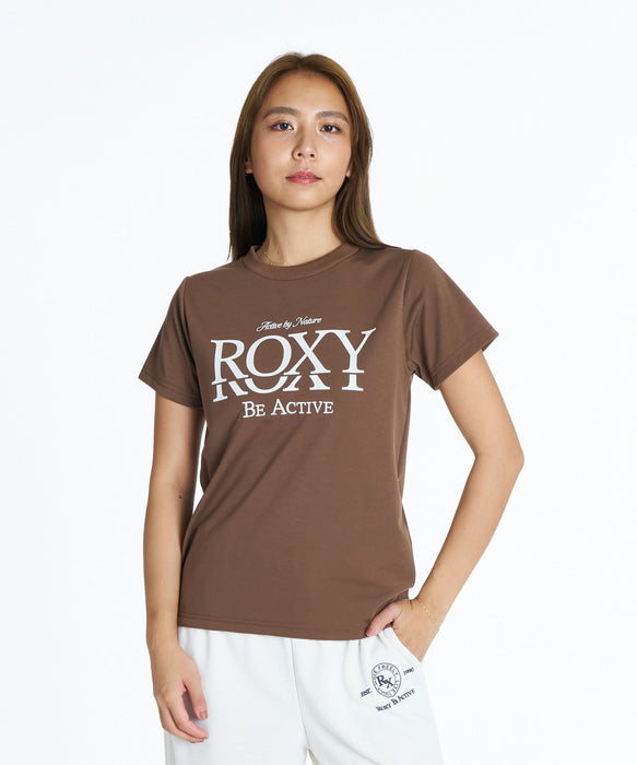 ROXY FITNESS SIDEWALK S/S TEE 刺繡MIXロゴTシャツ /速乾/UVカット 【2026年秋冬モデル】