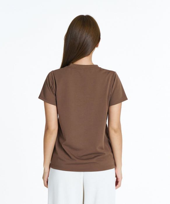 ROXY FITNESS SIDEWALK S/S TEE 刺繡MIXロゴTシャツ /速乾/UVカット 【2026年秋冬モデル】