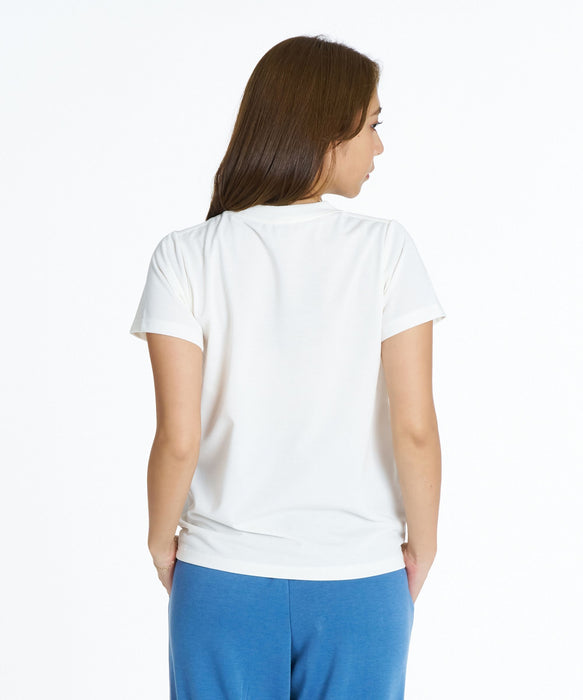 ROXY FITNESS SIDEWALK S/S TEE 刺繡MIXロゴTシャツ /速乾/UVカット 【2026