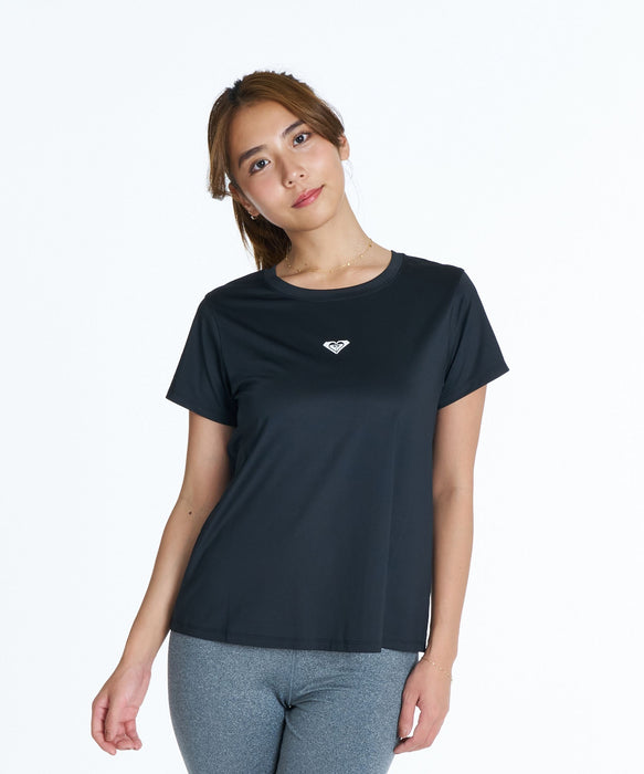ROXY FITNESS MY 1ST ROXY TEE 3DポイントロゴTシャツ /速乾/UVカット/水陸両用 【2026年秋冬モデル】