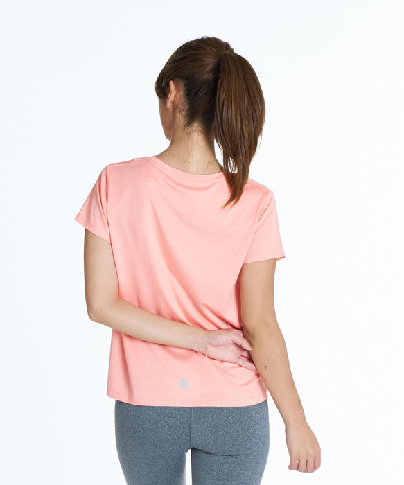 ROXY FITNESS MY 1ST ROXY TEE 3DポイントロゴTシャツ /速乾/UVカット/水陸両用 【2026年秋冬モデル】