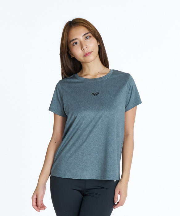 ROXY FITNESS MY 1ST ROXY TEE 3DポイントロゴTシャツ /速乾/UVカット/水陸両用 【2026年秋冬モデル】