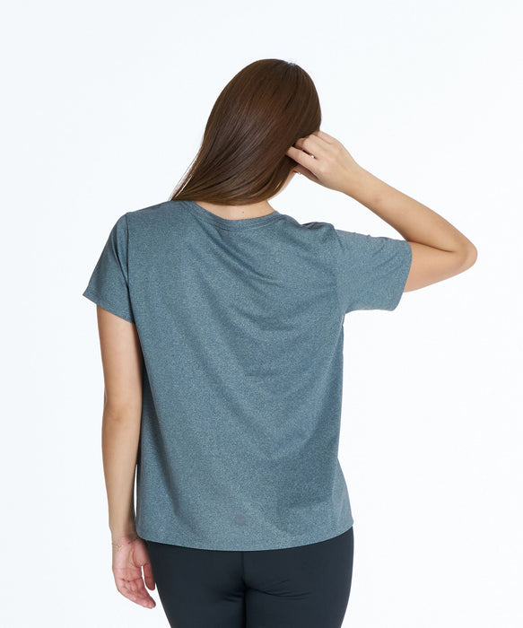 ROXY FITNESS MY 1ST ROXY TEE 3DポイントロゴTシャツ /速乾/UVカット/水陸両用 【2026年秋冬モデル】