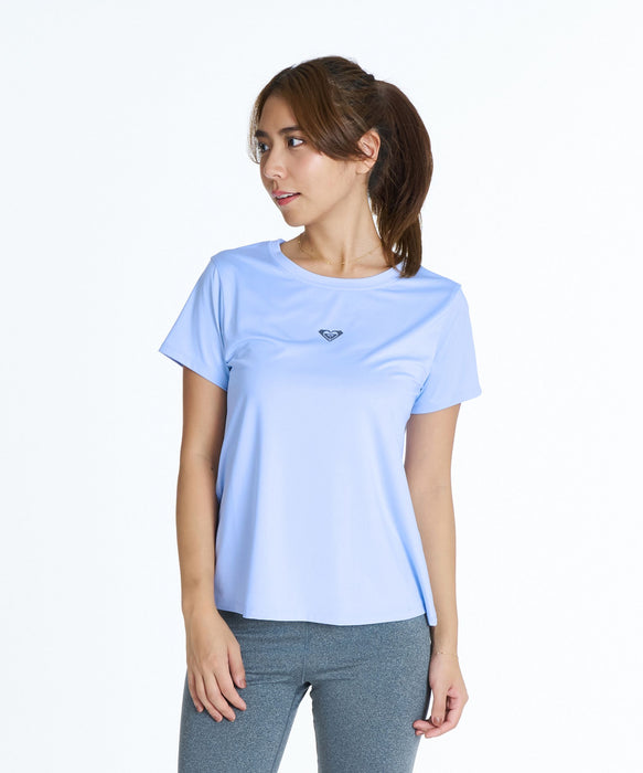 ROXY FITNESS MY 1ST ROXY TEE 3DポイントロゴTシャツ /速乾/UVカット/水陸両用 【2026年秋冬モデル】