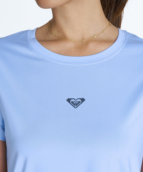 ROXY FITNESS MY 1ST ROXY TEE 3DポイントロゴTシャツ /速乾/UVカット/水陸両用 【2026年秋冬モデル】