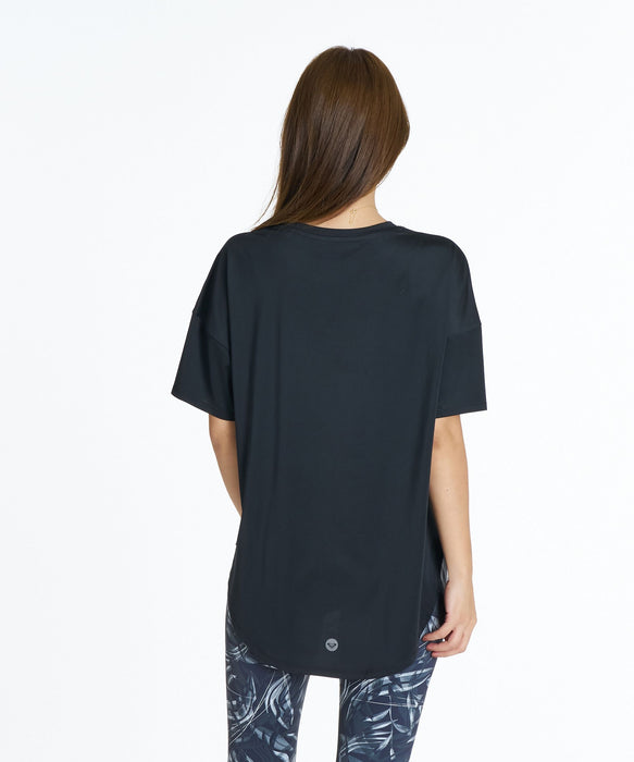 ROXY FITNESS FEEL FREE S/S TEE 後長前短圖像T恤 /速乾/抗UV/水陸兩用 【2026年秋冬款】