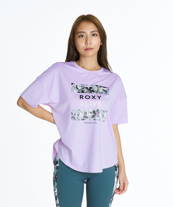 ROXY FITNESS FEEL FREE S/S TEE 後長前短圖像T恤 /速乾/抗UV/水陸兩用 【2026年秋冬款】