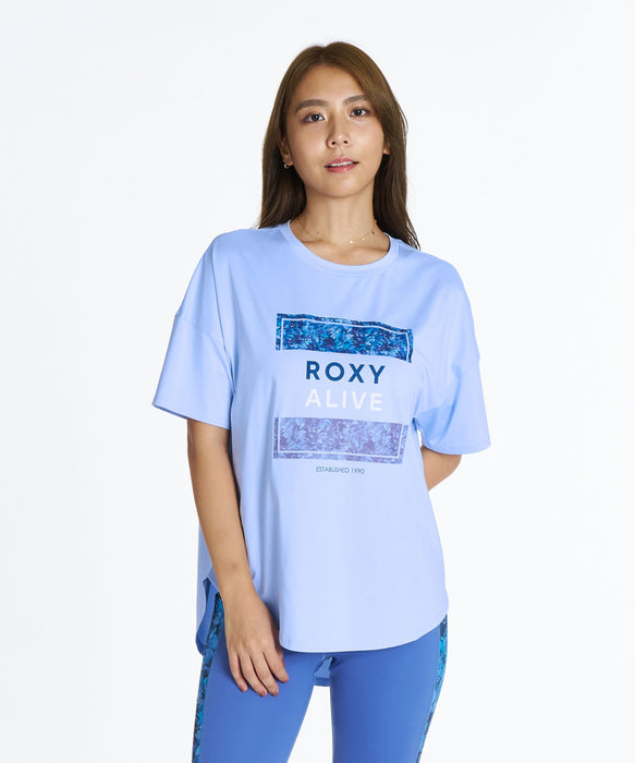ROXY FITNESS FEEL FREE S/S TEE 後長前短圖像T恤 /速乾/抗UV/水陸兩用 【2026年秋冬款】